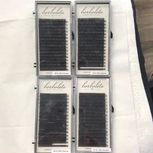 Borboleta .18 D curl lash extension trays (mink)